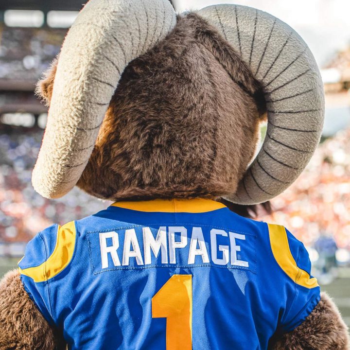 Los Angeles Rams Mascot at stadium