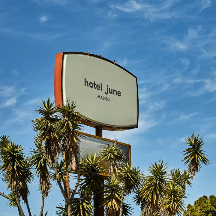 Hotel June Malibu signage